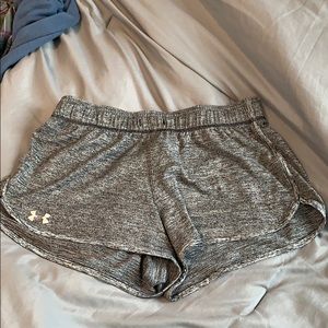 Heathered grey underarmour shorts (small)